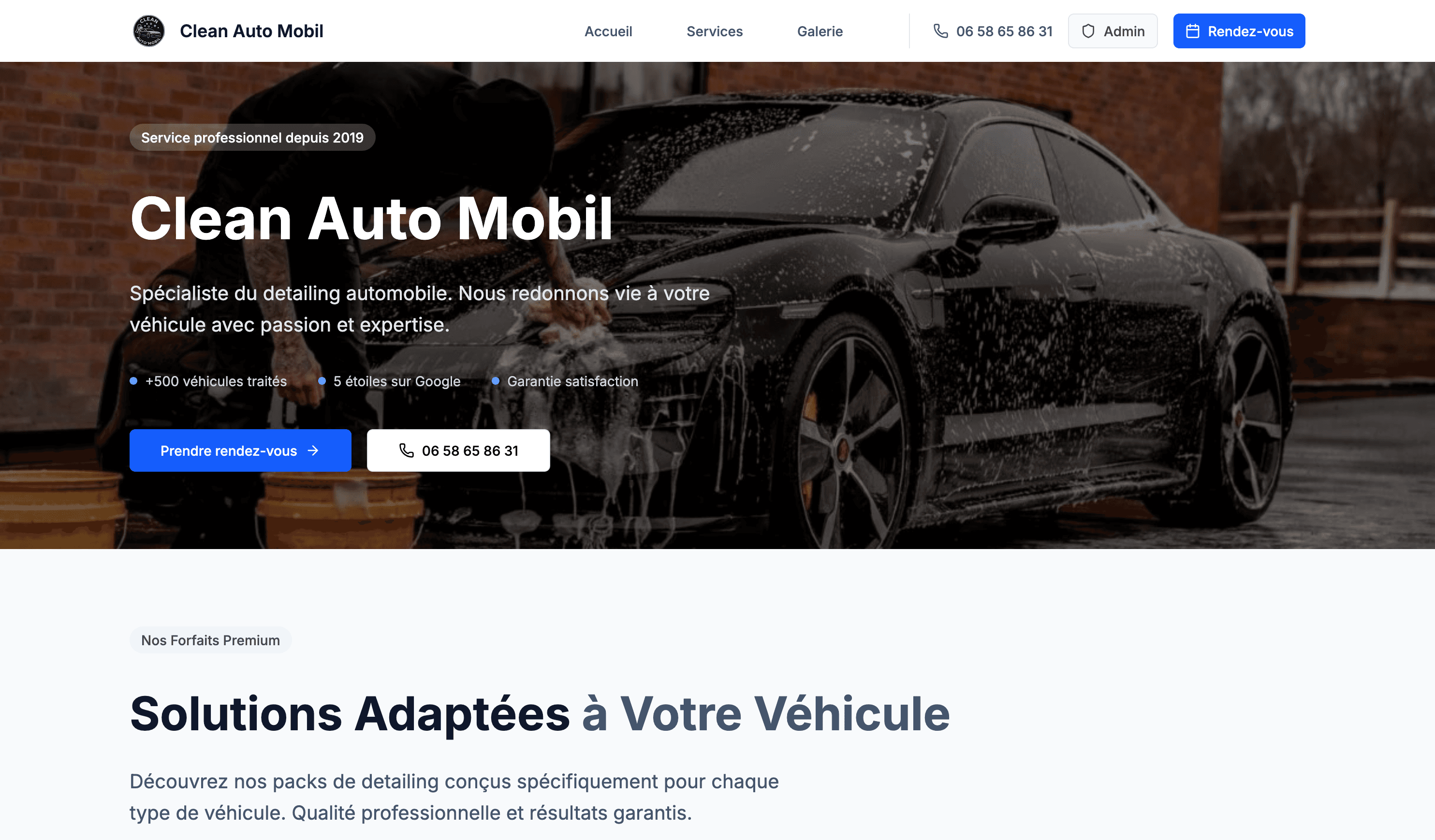 Aperçu du projet : Clean Auto Mobil